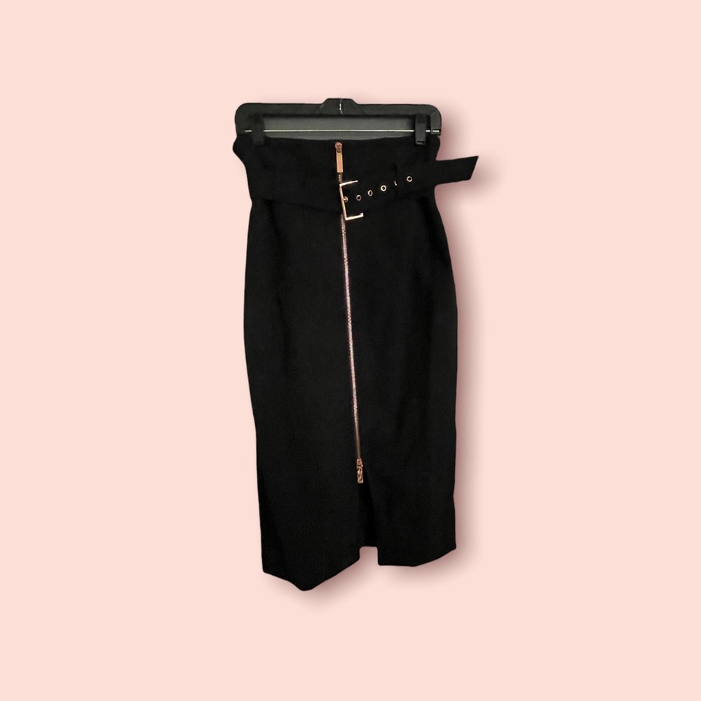 Ted Baker KAARA high waisted Top Stitch Detail Pencil Skirt .